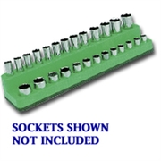 Mechanics Time Saver 1/4 in. Drive Magnetic Dark Green Socket Holder 4-14mm 726
